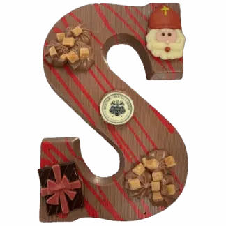 Luxe chocoladeletter met salted-caramel en karamelganache