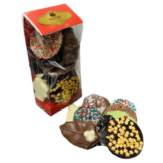 Gemengde, massieve kerstchocolade