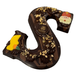 Luxe chocoladeletter met hazelnootpraliné en butterscotch