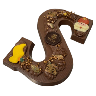 Luxe chocoladeletter met Dubai pistachevulling