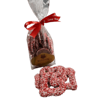 Massieve melkchocolade hartjes met musket