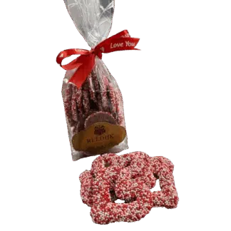 Massieve melkchocolade hartjes met musket