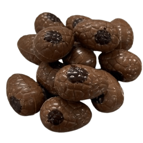 Bonboneitjes pecanpraliné en zachte karamel